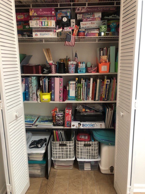 How I Organize My Homeschool Resources in a Tiny Home, No Homeschool Space  Organization